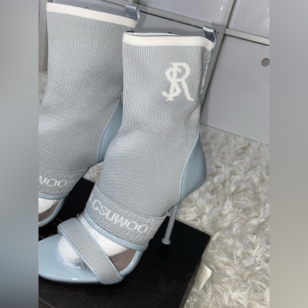 Blue Stilletto Sock Heels | GSUWOO